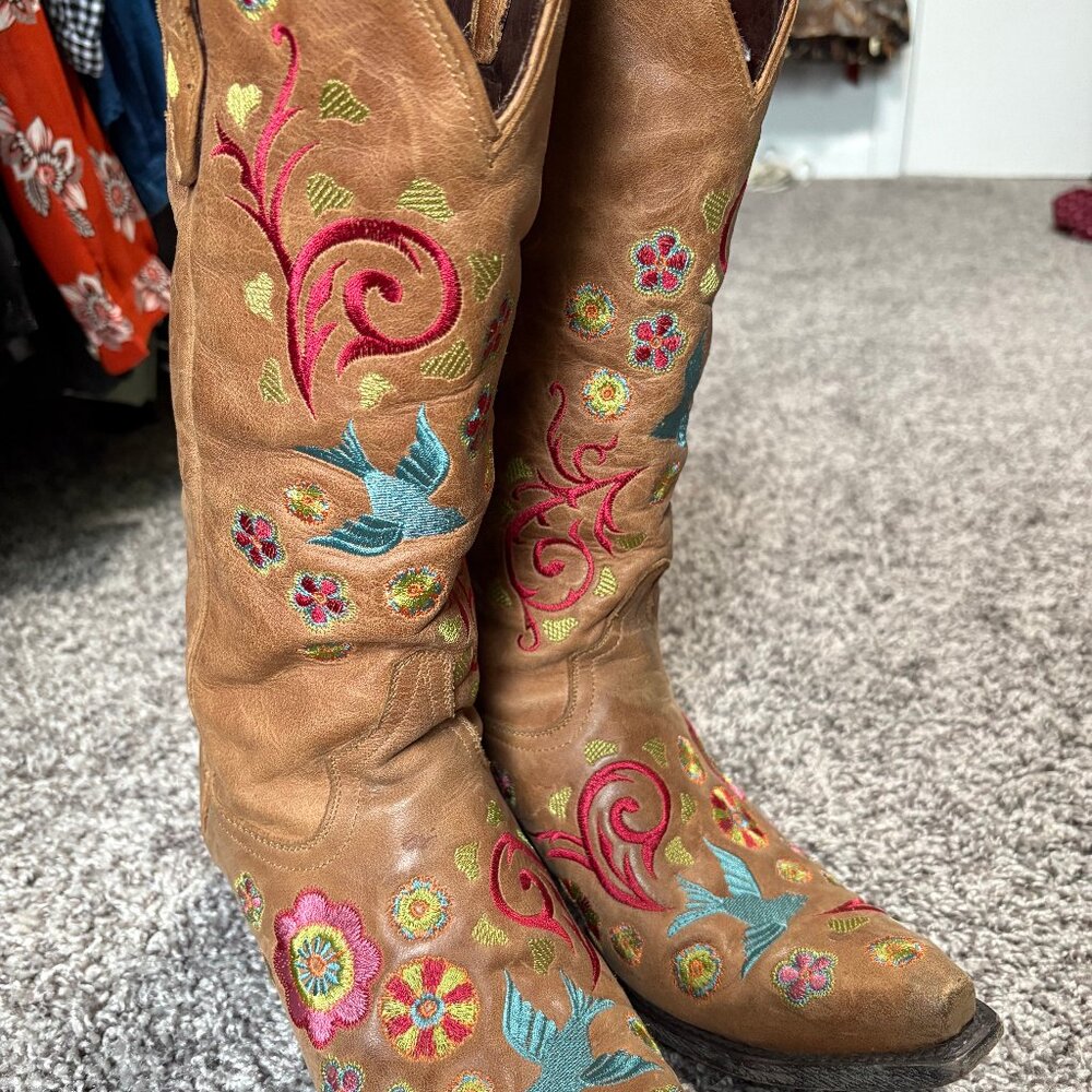 Lane Women's Cowgirl boots size 7-1/2 preowned